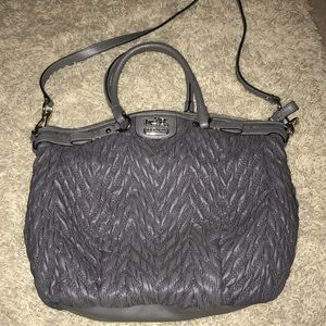 RARE EUC authentic grey coach purse